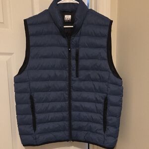32 Degrees Navy Quilted Vest, Mens Large